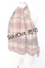 axes femme / チェックフロッキーストール  ブラウン Y-25-12-04-030-AX-ZA-SZ-ZY