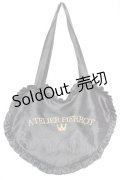 ATELIER PIERROT / Heart Frill Tote Bag  黒 Y-25-12-04-033-EL-BG-SZ-ZY