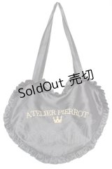 ATELIER PIERROT / Heart Frill Tote Bag  黒 Y-25-12-04-033-EL-BG-SZ-ZY