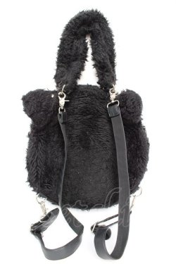 画像2: HELL CAT PUNKS / ネコミミファーバッグ  黒 Y-25-12-04-034-PU-BG-SZ-ZY