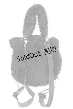 画像2: HELL CAT PUNKS / ネコミミファーバッグ  黒 Y-25-12-04-034-PU-BG-SZ-ZY