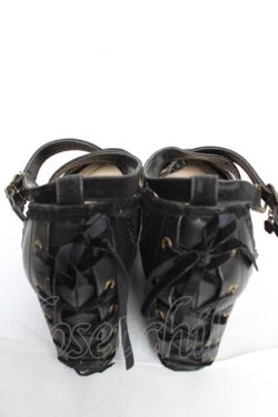 画像3: axes femme POETIQUE / 厚底ボリュームヒールパンプス  黒 Y-25-12-05-046-AX-SH-SZ-ZY