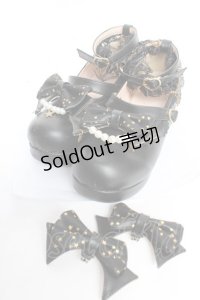 老董世家 / スターリボンパンプス  黒 Y-25-12-05-047-LO-SH-SZ-ZY