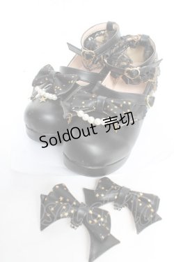 画像1: 老董世家 / スターリボンパンプス  黒 Y-25-12-05-047-LO-SH-SZ-ZY