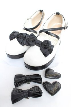 画像1: Queen Bee / クロスパンプス  白 Y-25-12-05-048-EL-SH-SZ-ZY