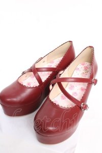 csT&P / クロスストラップパンプス  赤 Y-25-12-05-049-LO-SH-SZ-ZY