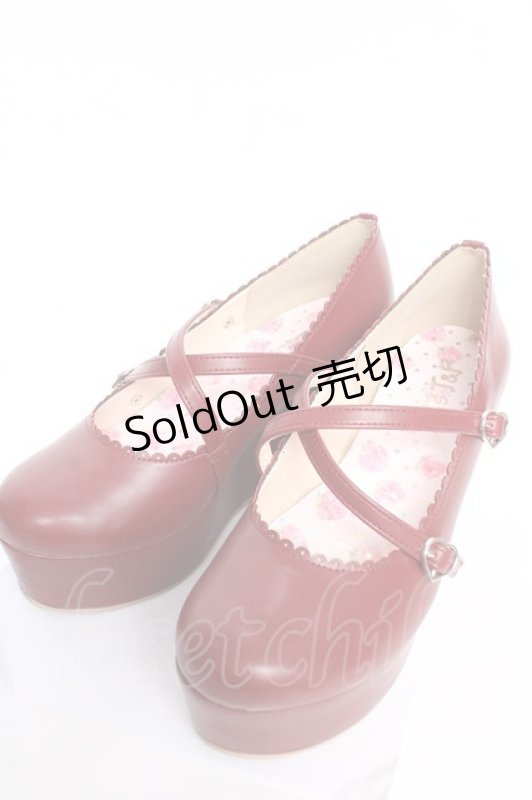 画像1: csT&P / クロスストラップパンプス  赤 Y-25-12-05-049-LO-SH-SZ-ZTK034 (1)