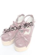 axes femme kawaii / トリプルリボンシューズ M ワイン Y-25-12-05-050-AX-SH-SZ-ZY