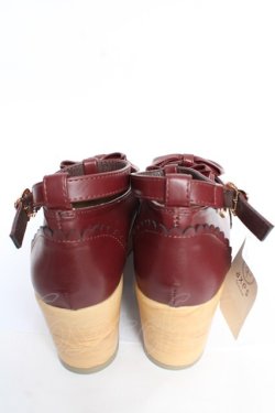 画像3: axes femme kawaii / トリプルリボンシューズ M ワイン Y-25-12-05-050-AX-SH-SZ-ZY