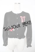 axes femme Kawaii / ベリーズピクニックニットカーディガン M 黒 Y-25-12-05-053-AX-TO-SZ-ZS
