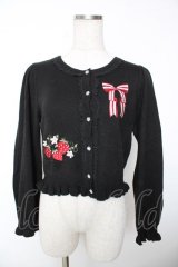 axes femme kawaii / ベリーズピクニックニットカーディガン M 黒 Y-25-12-05-053-AX-TO-SZ-ZY