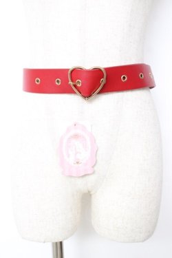画像1: To Alice / ハートバックルベルト  赤 Y-25-12-05-010-LO-ZA-SZ-ZY