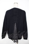 画像2: Cherir la femme / 後ろレースニットカーディガン M 紺 Y-25-12-05-054-LO-TO-SZ-ZT617 (2)
