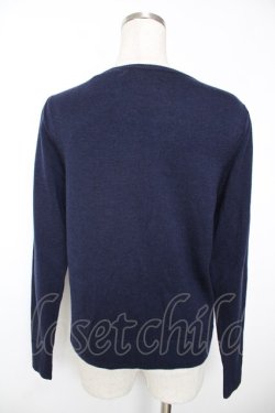 画像2: Cherir la femme / くまポケットカーディガン M 紺 Y-25-12-05-055-LO-TO-SZ-ZY