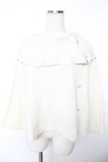 画像1: axes femme / ニットケープ F 生成りY-25-12-05-057-AX-TO-SZ-ZT588 (1)