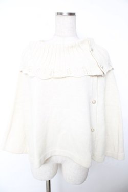 画像1: axes femme / ニットケープ F 生成り Y-25-12-05-057-AX-TO-SZ-ZY