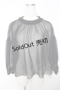 Franche Lippee / くらげブラウス M 黒 Y-25-12-05-059-LO-BL-SZ-ZY