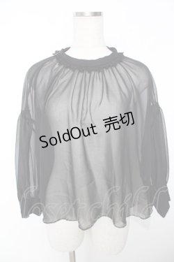 画像1: Franche Lippee / くらげブラウス M 黒 Y-25-12-05-059-LO-BL-SZ-ZY