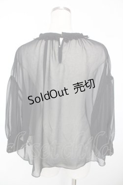 画像2: Franche Lippee / くらげブラウス M 黒 Y-25-12-05-059-LO-BL-SZ-ZY
