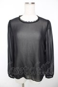 Franche Lippee / シフォンブラウス M 黒 Y-25-12-05-060-LO-BL-SZ-ZY