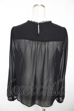 画像2: Franche Lippee / シフォンブラウス M 黒 Y-25-12-05-060-LO-BL-SZ-ZY
