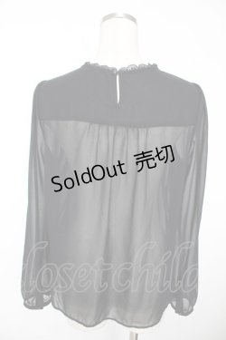 画像2: Franche Lippee / シフォンブラウス M 黒 Y-25-12-05-060-LO-BL-SZ-ZY