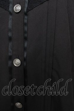 画像3: axes femme / 袖刺繍×ヨークレースブラウス F 黒 Y-25-12-05-064-AX-BL-SZ-ZY