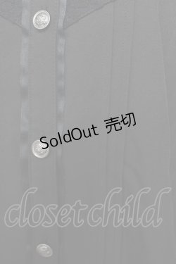 画像3: axes femme / 袖刺繍×ヨークレースブラウス F 黒 Y-25-12-05-064-AX-BL-SZ-ZS