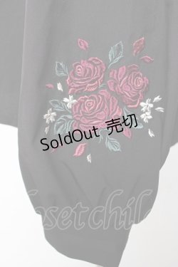 画像4: axes femme / 袖刺繍×ヨークレースブラウス F 黒 Y-25-12-05-064-AX-BL-SZ-ZS