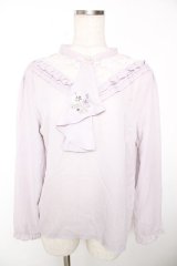 axes femme / コスモス刺繍ブラウスプルオーバー F ラベンダー Y-25-12-05-067-AX-BL-SZ-ZY