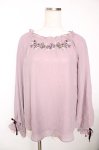 画像1: axes femme / すみれ刺繍シフォンプルオーバー M ラベンダー Y-25-12-05-068-AX-TO-SZ-ZS (1)