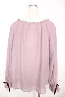 画像2: axes femme / すみれ刺繍シフォンプルオーバー M ラベンダー Y-25-12-05-068-AX-TO-SZ-ZY