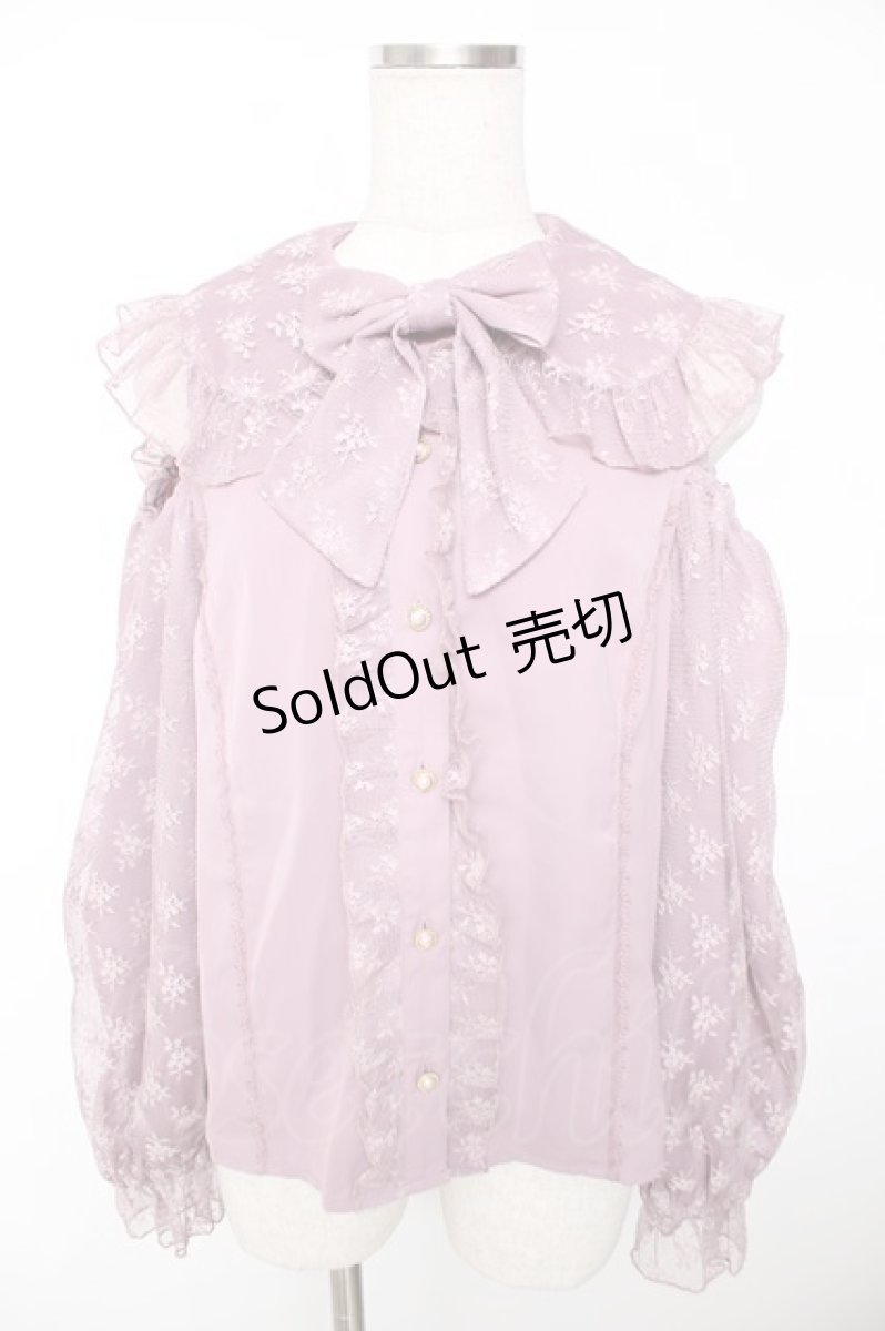 画像1: axes femme Kawaii / ブルーミングレースブラウス M ピンク Y-25-12-05-069-AX-BL-SZ-ZI (1)