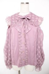 axes femme kawaii / ブルーミングレースブラウス M ピンク Y-25-12-05-069-AX-BL-SZ-ZY