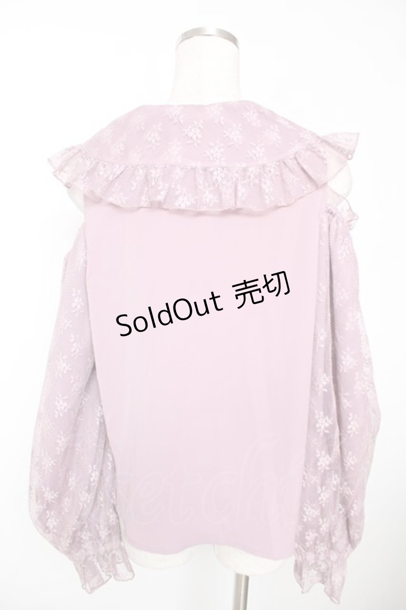 画像2: axes femme Kawaii / ブルーミングレースブラウス M ピンク Y-25-12-05-069-AX-BL-SZ-ZI (2)