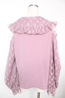 画像2: axes femme kawaii / ブルーミングレースブラウス M ピンク Y-25-12-05-069-AX-BL-SZ-ZY