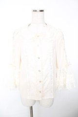 axes femme kawaii / レーシー姫袖ブラウス M 生成り Y-25-12-05-070-AX-BL-SZ-ZY