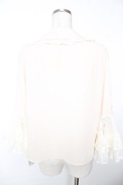 画像2: axes femme kawaii / レーシー姫袖ブラウス M 生成り Y-25-12-05-070-AX-BL-SZ-ZY