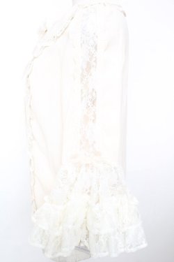 画像3: axes femme kawaii / レーシー姫袖ブラウス M 生成り Y-25-12-05-070-AX-BL-SZ-ZY