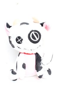 NieR Clothing / NieRちゃんぬいぐるみ【牛さん着ぐるみ】  白×黒 Y-25-12-05-013-PU-ZA-SZ-ZY