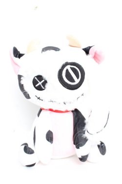 画像1: NieR Clothing / NieRちゃんぬいぐるみ【牛さん着ぐるみ】  白×黒 Y-25-12-05-013-PU-ZA-SZ-ZY