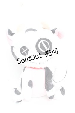 画像1: NieR CLOTHING / NieRちゃんぬいぐるみ【牛さん着ぐるみ】  白×黒 Y-25-12-05-013-PU-ZA-SZ-ZY