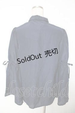 画像2: axes femme Kawaii / 姫袖フリルブラウス  紺 Y-25-12-05-072-AX-BL-SZ-ZY