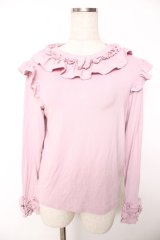 axes femme kawaii / フリルリボンカットプル  ピンク Y-25-12-05-073-AX-TO-SZ-ZY