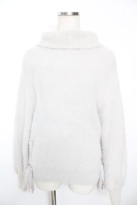 axes femme / ラメタートルニット  グレー Y-25-12-05-074-AX-TO-SZ-ZY