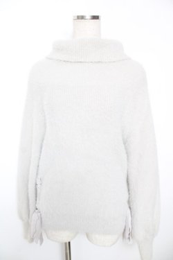 画像1: axes femme / ラメタートルニット  グレー Y-25-12-05-074-AX-TO-SZ-ZY