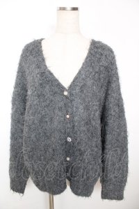 axes femme / ふんわりフェザーニットカーディガン F グレー Y-25-12-05-075-AX-TO-SZ-ZY