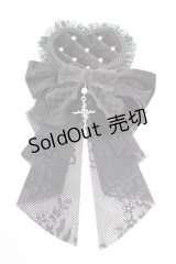 tale bringer / ハートリボンクリップ  黒 Y-25-12-05-002-LO-ZA-SZ-ZY