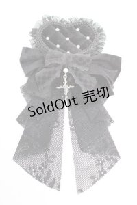 tale bringer / ハートリボンクリップ  黒 Y-25-12-05-002-LO-ZA-SZ-ZY