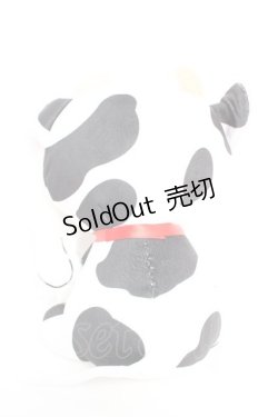 画像2: NieR CLOTHING / NieRちゃんぬいぐるみ【牛さん着ぐるみ】  白×黒 Y-25-12-05-013-PU-ZA-SZ-ZY